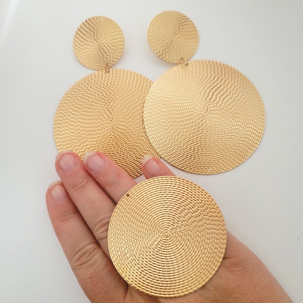 Giant Disc Ring & Earrings Set NWOT